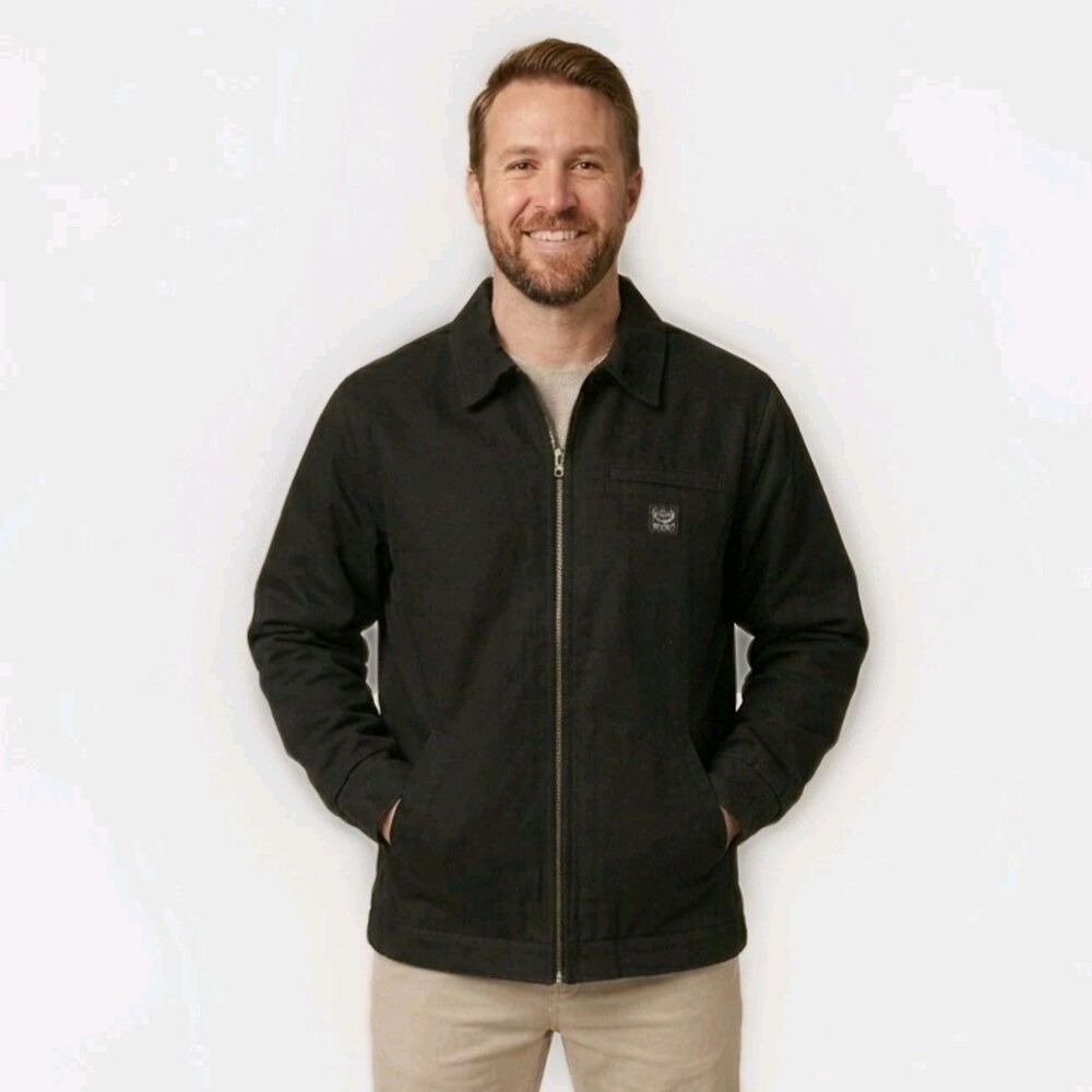 Dixxon Flannel Co Men's XL Form & Function Black Canvas Work Jacket D-Tech...